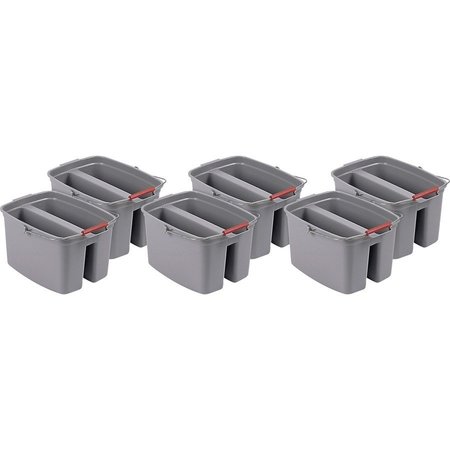 RUBBERMAID COMMERCIAL 19 QT Double Pail, 10" H, Gray, Plastic RCP262888GYCT